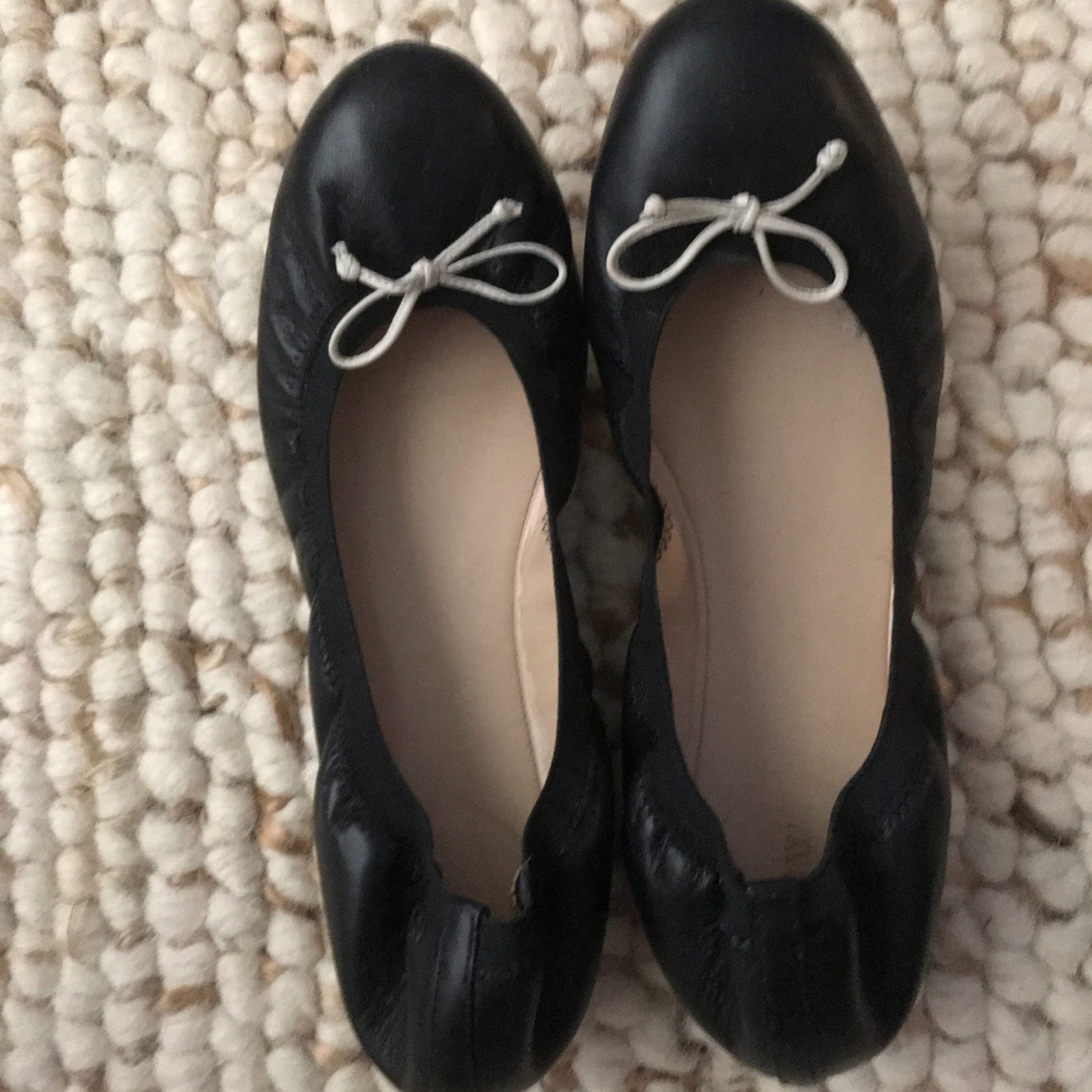 J. Crew leather ballet flats with bow